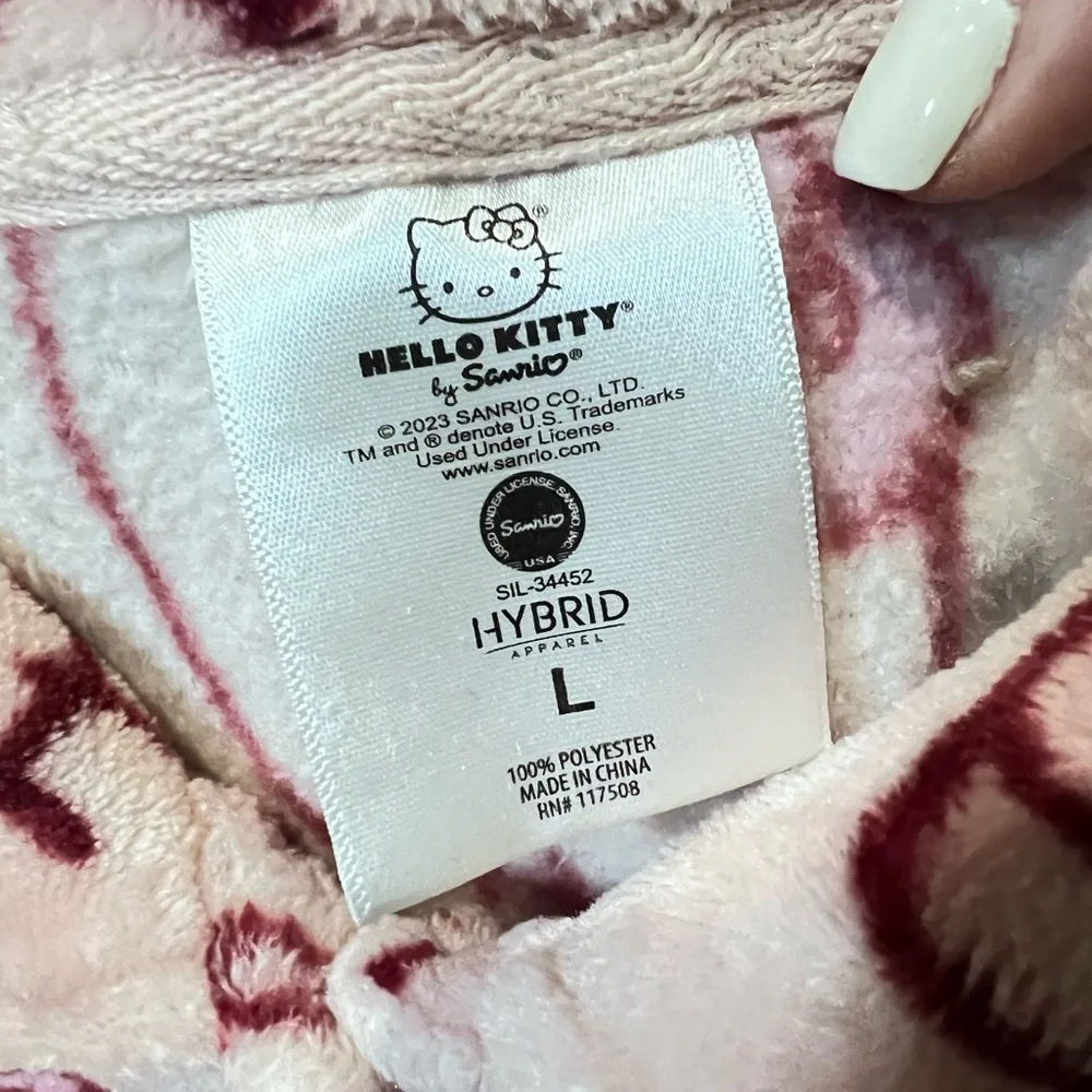 Hello Kitty  Pink Button Down big kid Shacket size L